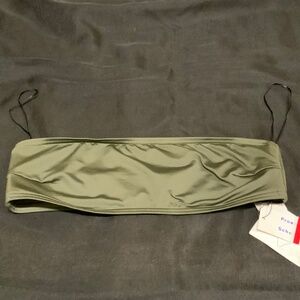 Proenza Schouler Swim Cruise Bandeau Swim Top. Olive Green.  Size M.